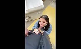 twerking in leggings, sucking dick and fucking at the doctors office