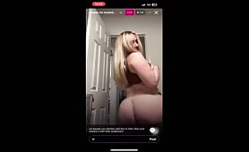instagram pawg shows her ass and tits on live