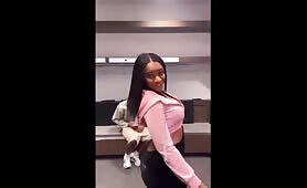 rapper Sexyy Redd twerking in her Juicy Couture pants