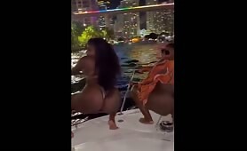 big booties twerking on a boat